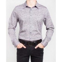 Мужская брендовая рубашка ENRICO BELENO 16235 DIGITAL PRINTING MERCERIZED SHIRT NAVY BLUE 